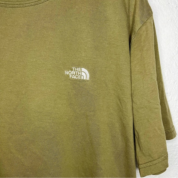 (Sold) The North Face Logo T-Shirt Olive Army Green Tee Oversized Baggy Crewneck - Picture 4 of 7